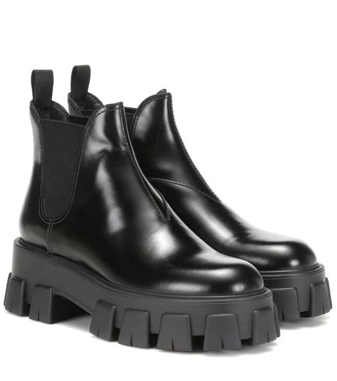 stivali chunky prada|Black Leather Chelsea Boots .